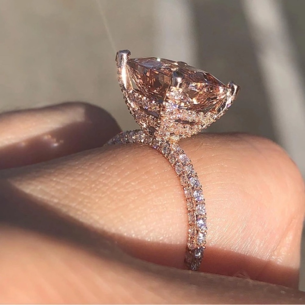 November Birthstone Ring | Topaz + Rose Gold - Picture 3 of 8